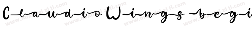 Claudio Wings begin swash字体转换